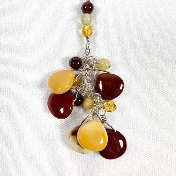 Jasper Garnet Sterling Silver Handmade Necklace - Picture 7 of 10